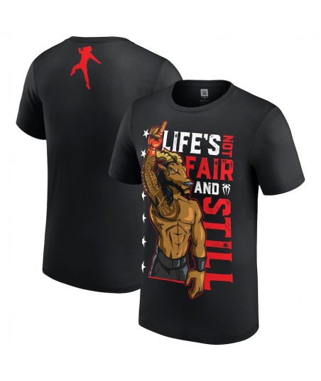 Youth Black Roman Reigns Life's Not Fair T-Shirt