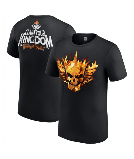 Youth Black Cody Rhodes Claim Your Kingdom Flames T-Shirt