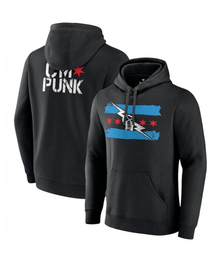 Men's Black Return of CM Punk Pullover Hoodie