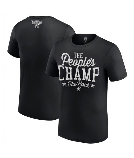 Youth Black The Rock The People's Champ T-Shirt