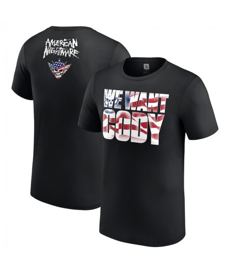 Youth Black Cody Rhodes We Want Cody T-Shirt