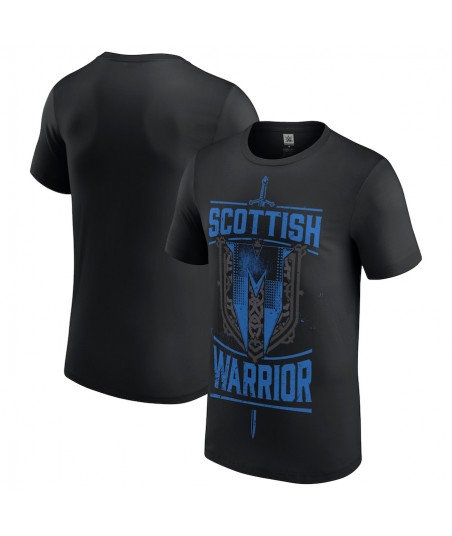 Men's Black Drew McIntyre Scottish Warrior T-Shirt