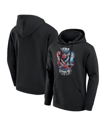 Men's Black CM Punk Lightning Fists Pullover Hoodie