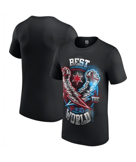 Men's Black CM Punk Lightning Fists T-Shirt