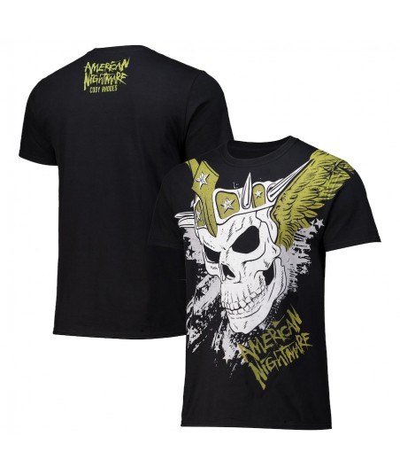 Men's Black Cody Rhodes Crowned Skull T-Shirt