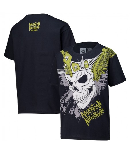 Youth Black Cody Rhodes Crowned Skull T-Shirt