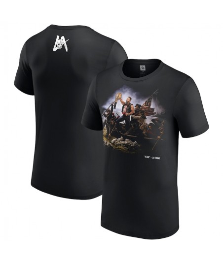 Men's Black LA Knight Crossing The Delaware T-Shirt