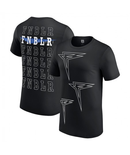 Men's Black Finn Bálor Triple Logo T-Shirt
