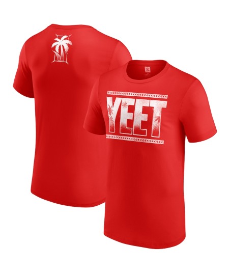 Men's WWE Authentic Red/White Jey Uso Yeet T-Shirt