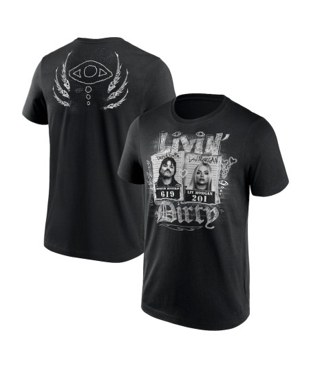 WWE Dom & Liv Livin' Dirty T-Shirt - Black - Mens