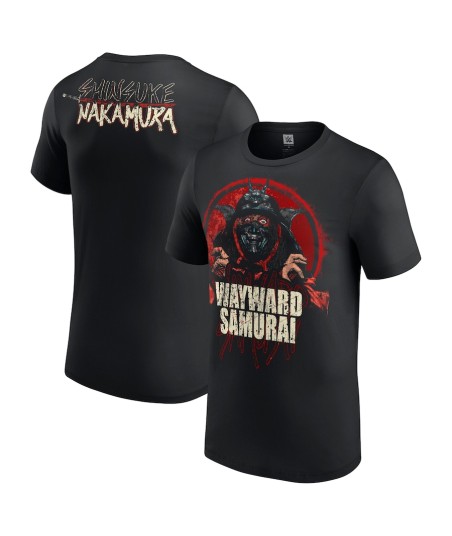 Men's Black Shinsuke Nakamura Wayward Samurai T-Shirt