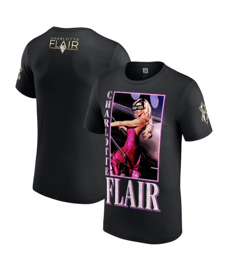 Men's Black Charlotte Flair Top Girl T-Shirt