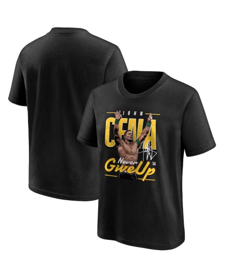 WWE John Cena Never Give Up T-Shirt - Black - Youth