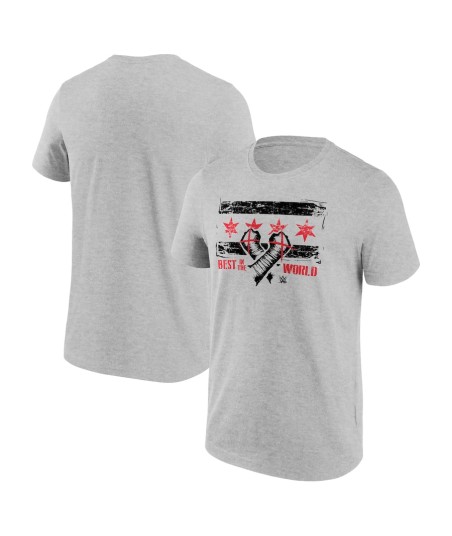 WWE CM Punk Chicago Flag T-Shirt - Sports Grey - Mens