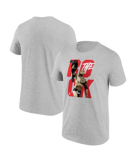 WWE The Rock Championship T-Shirt - Sports Grey - Mens