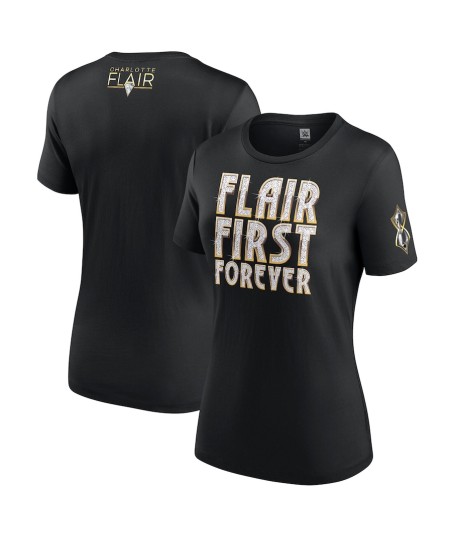 Women's WWE Black Charlotte Flair Women's Royal Rumble 2025 Winner T-Shirt