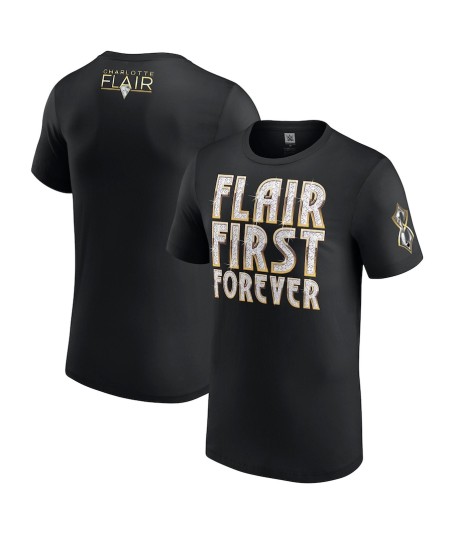 Men's WWE Black Charlotte Flair Women's Royal Rumble 2025 Winner T-Shirt