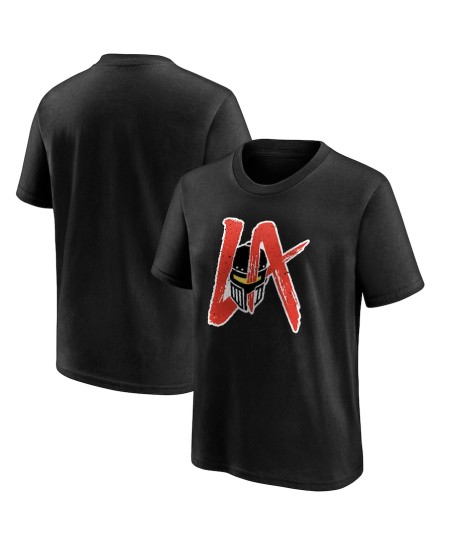 WWE LA Knight Logo T-Shirt - Black - Youth