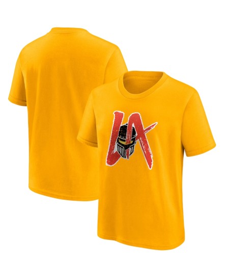 WWE LA Knight Logo T-Shirt - Yellow - Youth