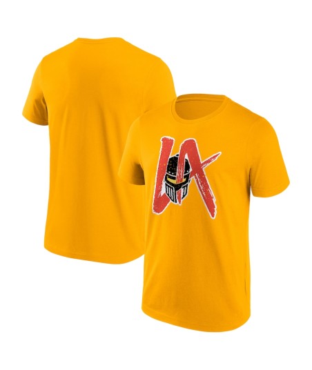 WWE LA Knight Logo T-Shirt - Yellow - Mens
