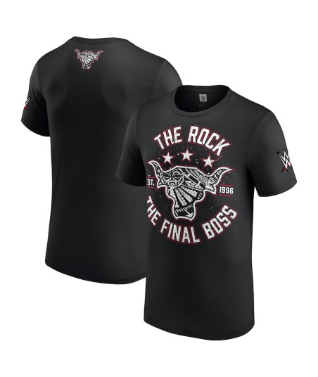 WWE The Rock Final Boss Brahma T-Shirt - Black -Mens