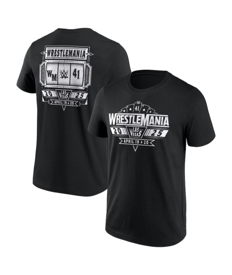WWE WrestleMania 41 Slot Machine T-Shirt - Black - Mens