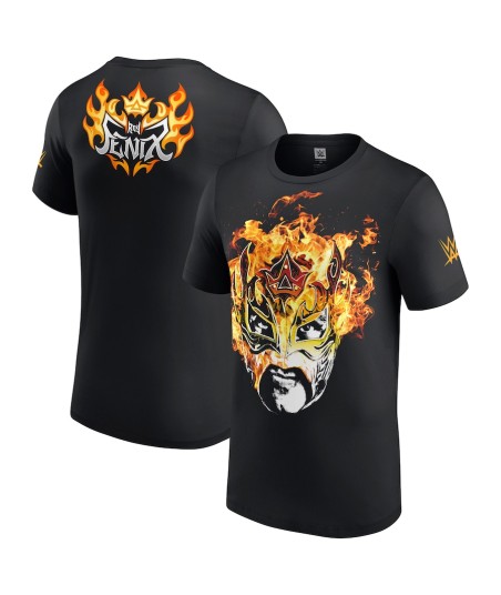 Men's Black Rey Fenix Flaming Mask T-Shirt
