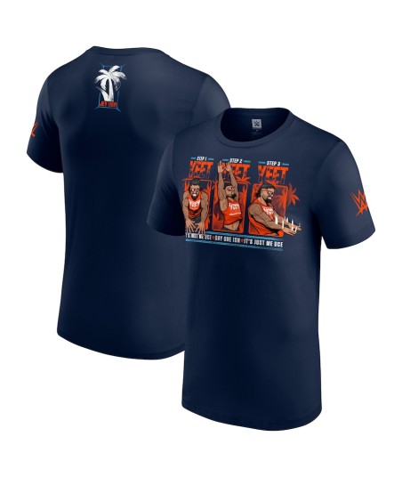 WWE Jey Uso Yeet Steps T-Shirt - Navy - Mens
