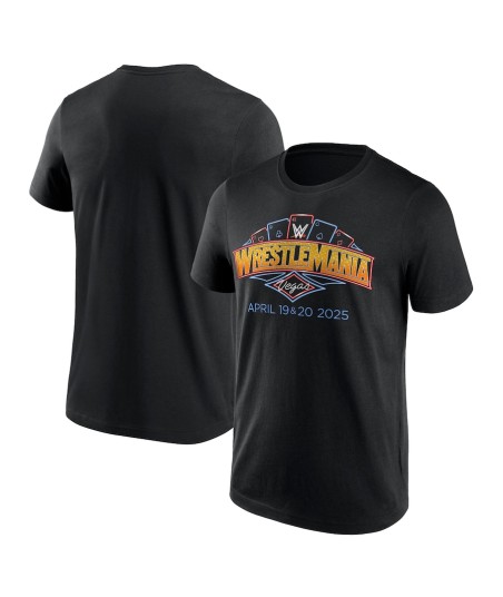 WWE WrestleMania 41 Announcement T-Shirt - Black - Mens