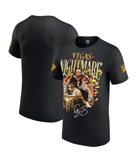 WWE Cody Rhodes Vegas Nightmare High-Roller T-Shirt - Black - Mens