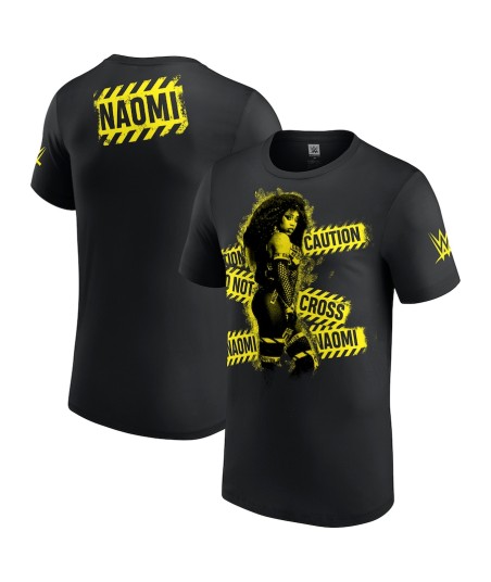 Men's Black Naomi Caution Do Not Cross T-Shirt