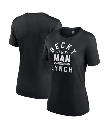 Women's Black Becky Lynch Back In Business T-Shirt