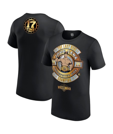 WWE John Cena WrestleMania 41 Winner T-Shirt - Black - Mens