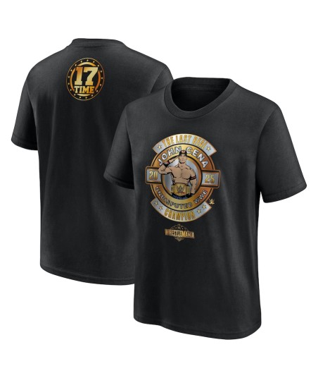 WWE John Cena WrestleMania 41 Winner T-Shirt - Black - Youth