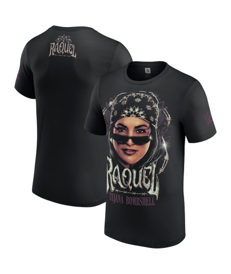 Men's Black Raquel Rodriguez Portrait T-Shirt