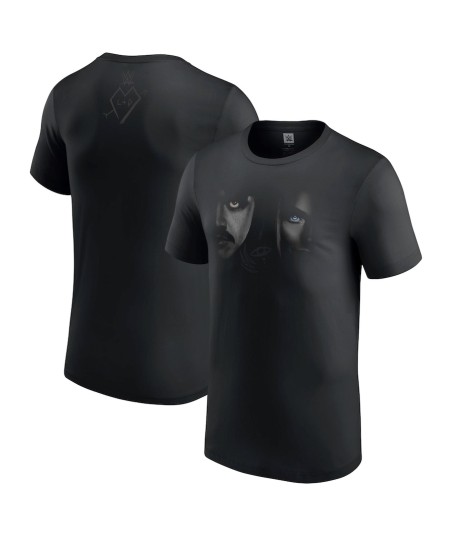 WWE Liv & Dom Half Face T-Shirt - Black - Mens