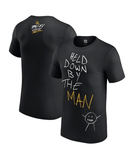 Men's Black Becky Lynch Held Down By The Man T-Shirt