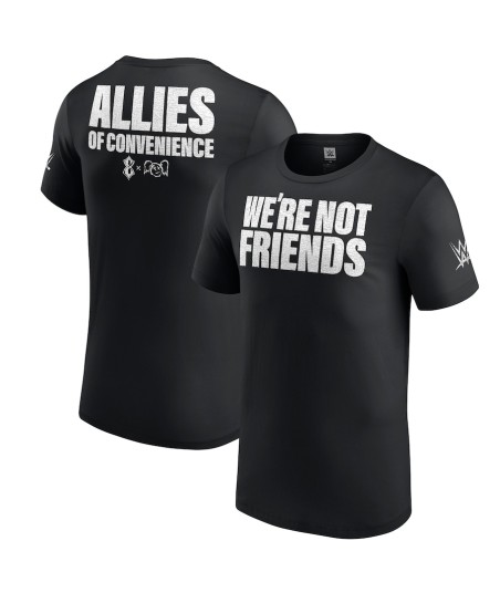Men's Black Alexa Bliss & Charlotte Flair We're Not Friends T-Shirt