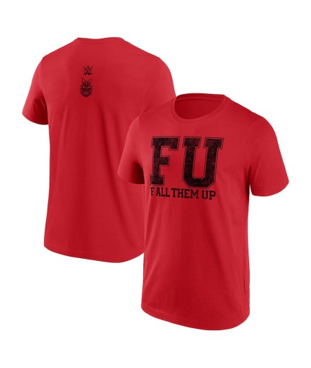 WWE Jacob Fatu FU T-Shirt - Game Red - Mens