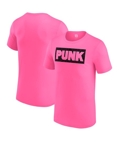 WWE CM Punk Pink Punk T-Shirt - Pink - Mens