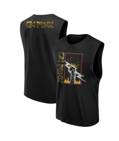 WWE CM Punk Chicago Fist Tank - Black - Mens