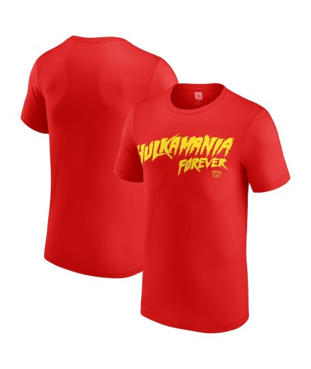Men's Red Hulk Hogan Hulkamania Forever T-Shirt