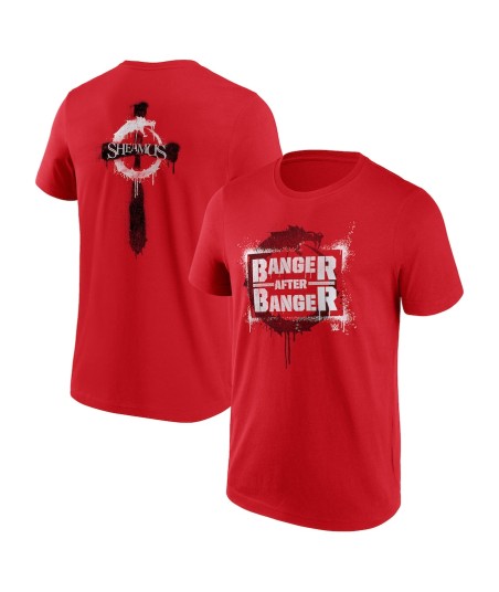 WWE Sheamus Banger After Banger Stencil T-Shirt - Red - Mens