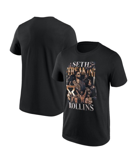WWE Seth "Freakin" Rollins Montage T-Shirt - Black - Mens
