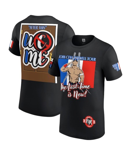 WWE John Cena Farewell 2025 Paris T-Shirt - Black - Mens