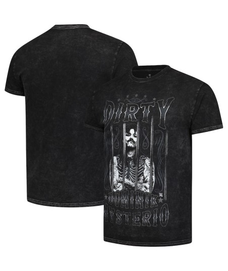 Men's Ripple Junction Black Dominik Mysterio "Dirty Dom Behind Bars" T-Shirt