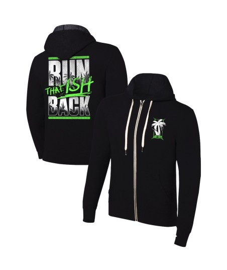 Men's Black Jey Uso That Ish Back Full-Zip Hoodie