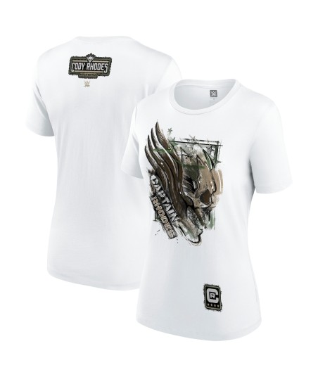 Women's White Cody Rhodes Captain Rhodes T-Shirt