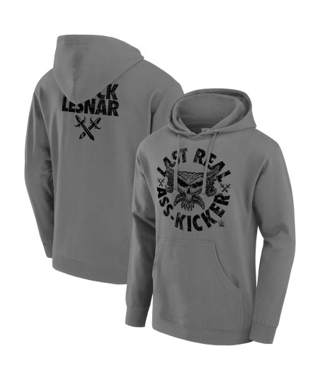 Men's Gray Brock Lesnar Last Real Ass Kicker Hoodie