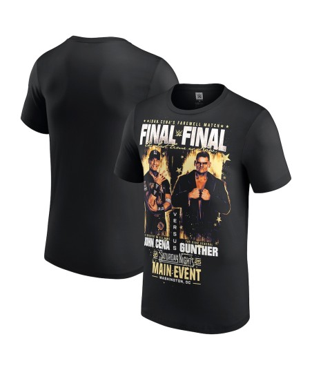 Men's Black John Cena Saturday Night's Main Event Final Match Cena vs. Gunther T-Shirt